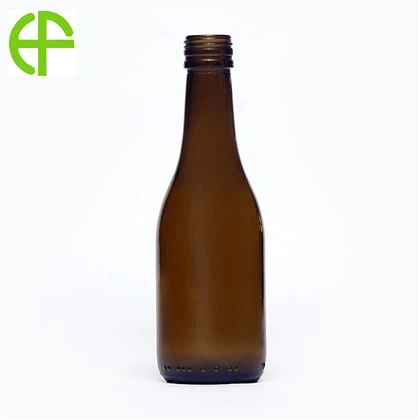 Botella de vino tinto seco verde oliva de 187 ml