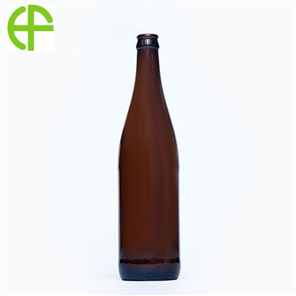 Botella de cristal de cerveza con forma de copo de nieve marrón de 640 ml