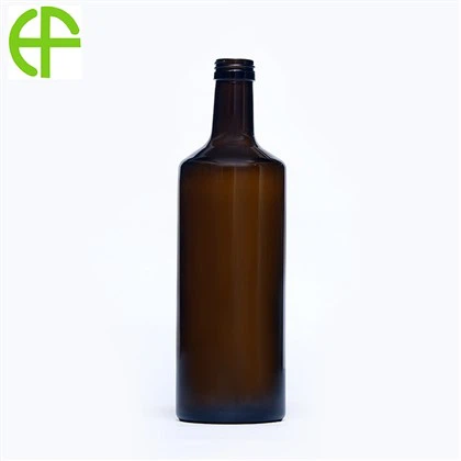 Botella de vidrio de aceite Phoenix verde oliva de 750 ml